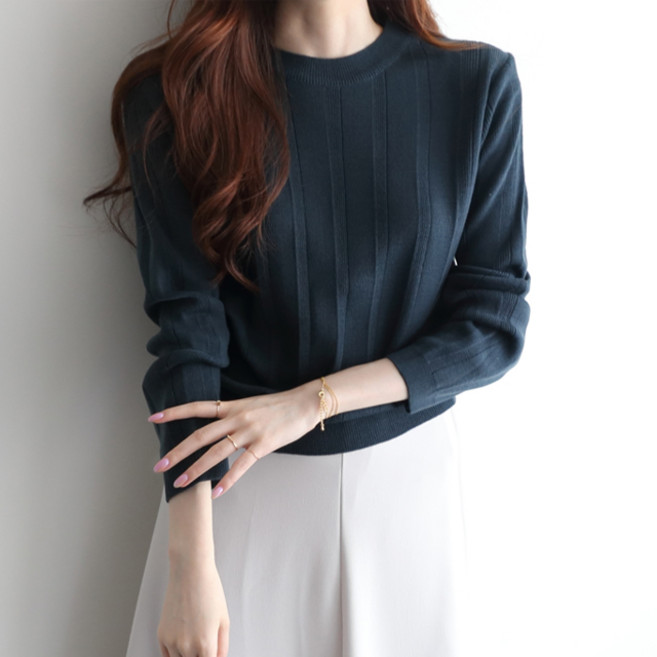 JENIT 女款素色圓領針織衫