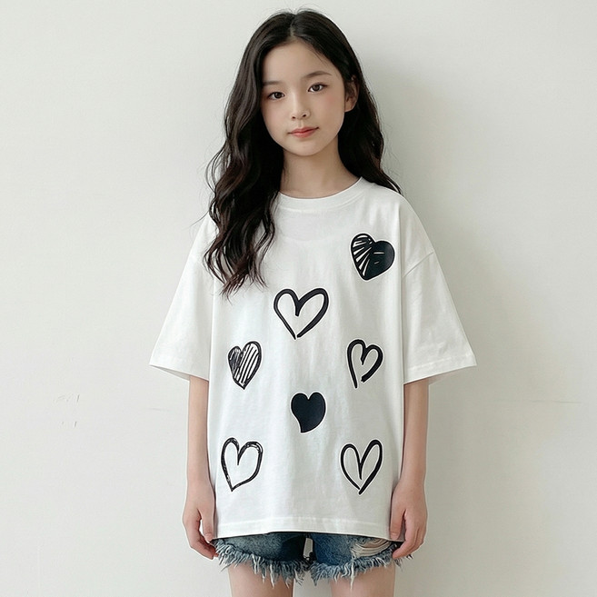 핑크비 드로우 반팔 티셔츠