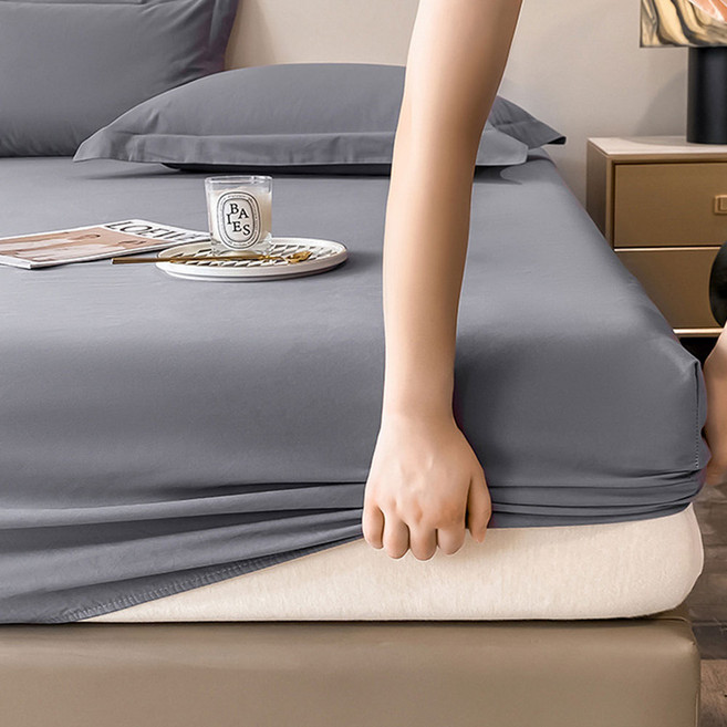 봄날애 단색 침대 밴드형 매트리스 커버
