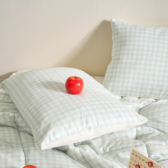 데시뉴 체크러버 사계절 홑겹 베개커버