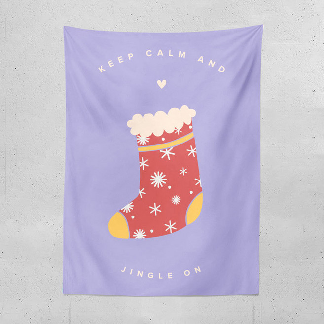 아티홈 행복한 크리스마스 태피스트리 벨벳, TYPE 06