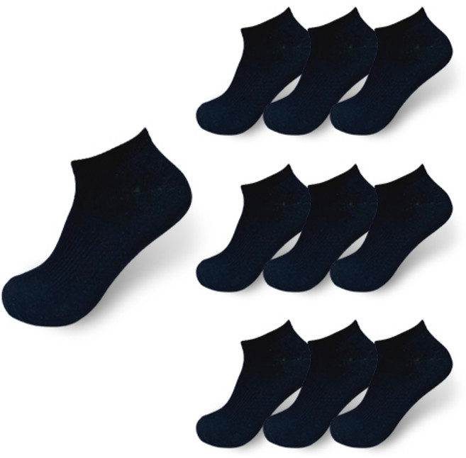 CAPACCI Air Socks H 運動防滑短襪 10雙, 黑色, 黑色, 黑色, 黑色, 黑色, 黑色, 黑色, 黑色, 黑色, 黑色, 10個