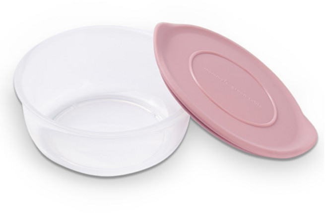 마미스테이블 푸드그레이드 실리콘 밀폐용기 렌지볼 S 400ml, 베이비핑크, 1개