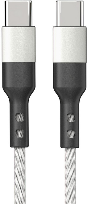 구스페리 C타입 to C타입 단선방지 고속충전케이블 60W, 1m, 화이트, 1개