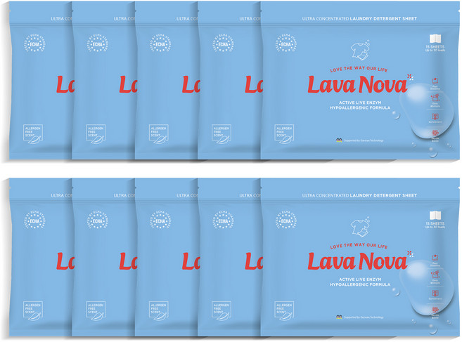 라바노바 고농축 시트형 겸용 세탁세제, 20개입, 10개