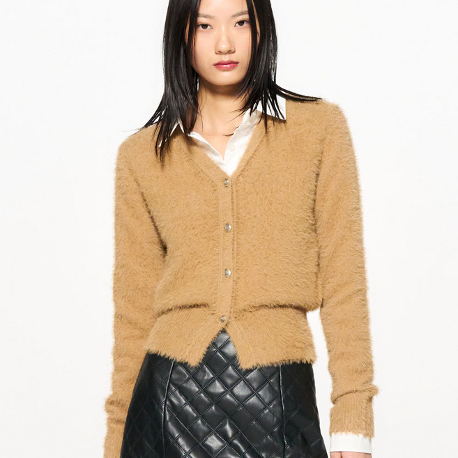 GENERAL IDEA 女款基本款毛絨開襟衫 WBC4L04529