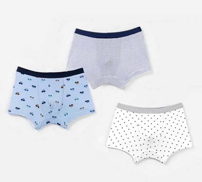 유니프랜드 남아용 미니카 사각팬티 3종 세트