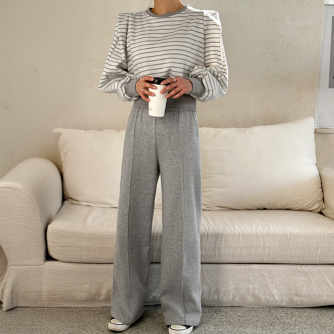 난닝구 노테프 기모 맨투맨 + 팬츠 세트