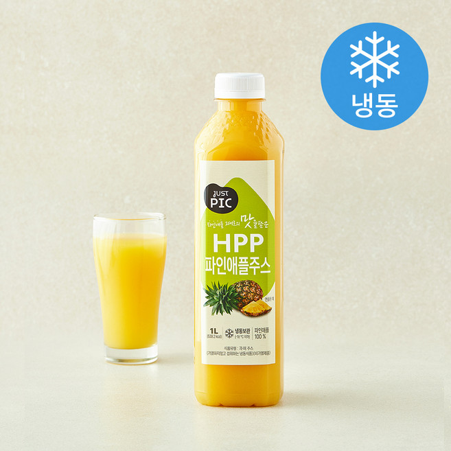 팜앤푸드 HPP 파인애플주스 (냉동), 1개, 1L