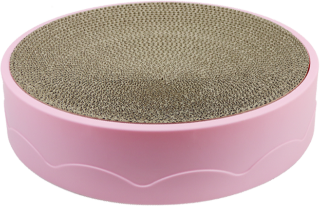 펫츠몬 눕기 편한 원형 스크래처, 핑크, 1개