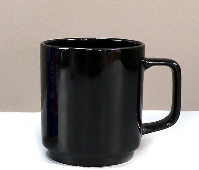 해피정코리아 가나 머그컵 대 620ml, 블랙, 1개