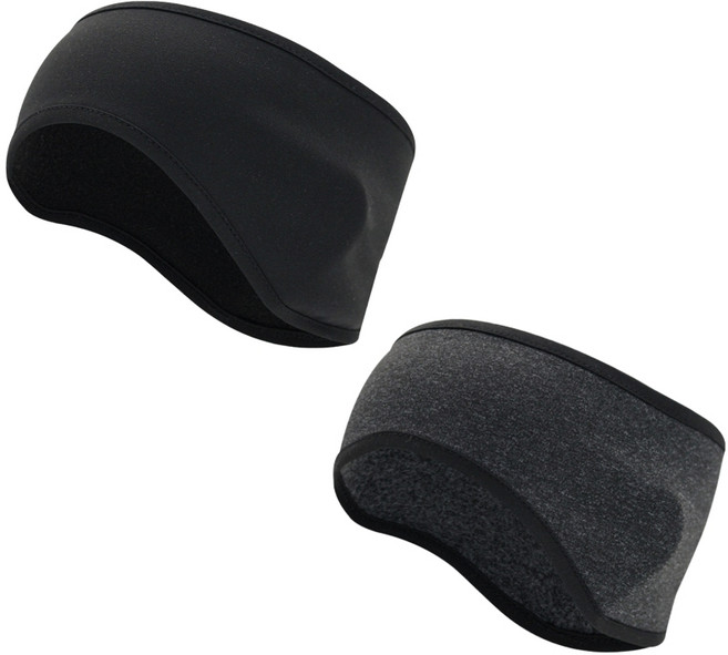 에이빅 히트기어 아웃도어 등산 방한용 귀마개 헤드밴드 2종 세트, 블랙 + 다크그레이, 1세트