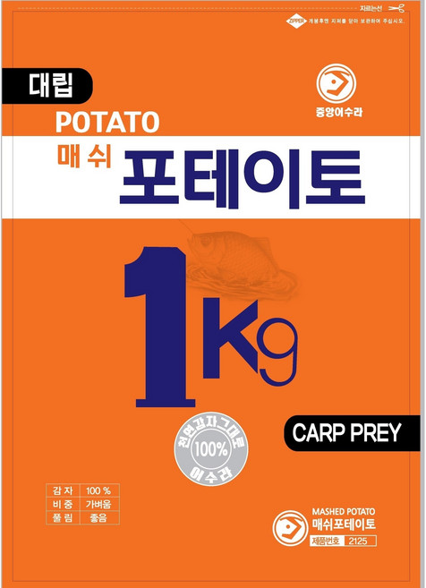 중앙어수라 매쉬 포테이토 떡밥, 1kg, 1개