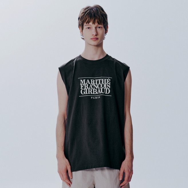MaritheFrancoisGirbaud 男女通用 CLASSIC LOGO SLEEVELESS, 黑色