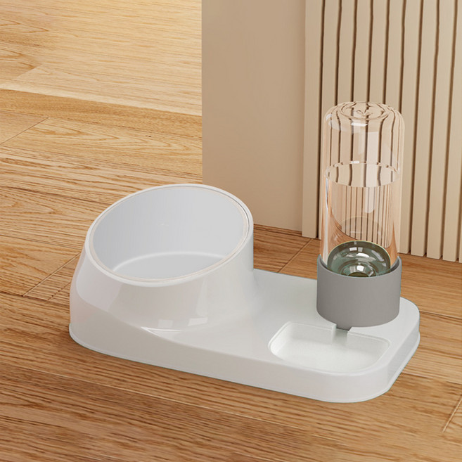 요런개 반려동물 투톤 식기 세트 ONE SIZE, 02 그레이, 1세트