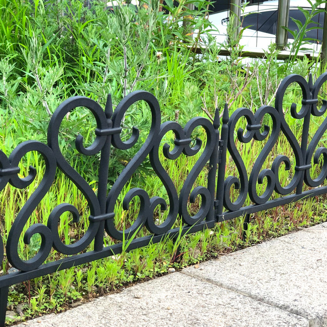 로즈로드 유럽풍 실외 정원 울타리 B형 4p, B형 블랙 4개