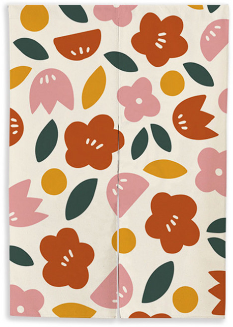 마켓에이 감성 홈카페 플라워 다용도 하프 커튼