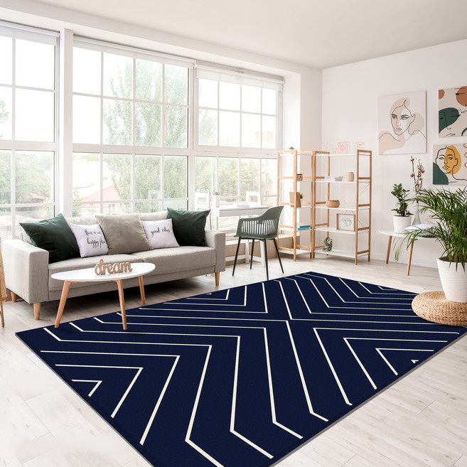 滾邊線條重點裝飾地毯