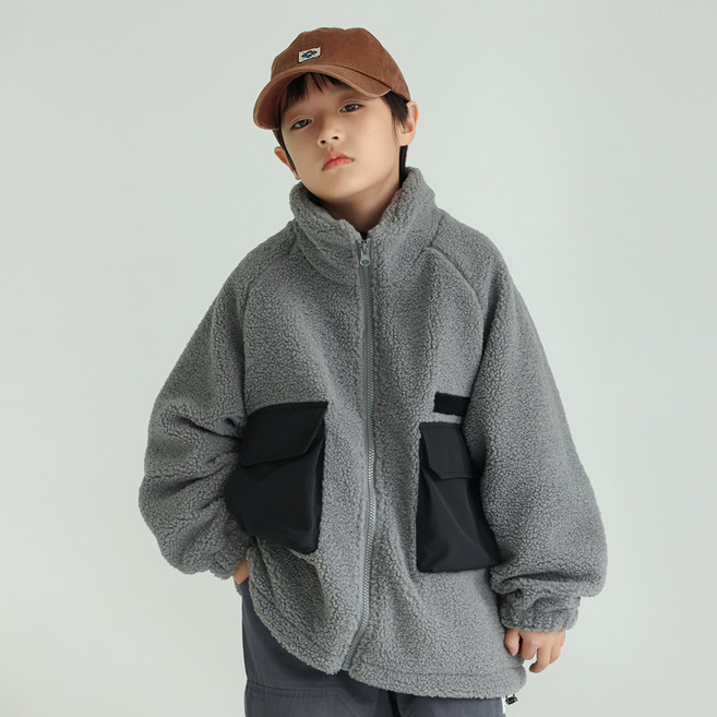 Golden Rabbit C口袋刷毛外套