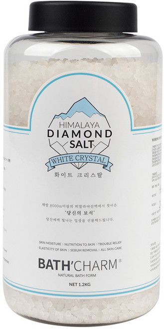 바스참 히말라야 다이아몬드솔트 입욕제 화이트크리스탈, 1.2kg, 1개