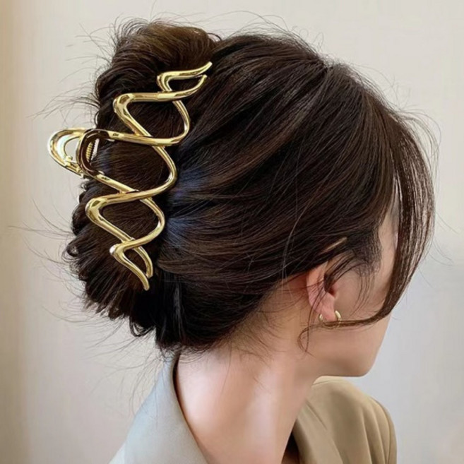 비비뮤아 지그제그 웨이브 빅사이즈 헤어집게핀 HR830