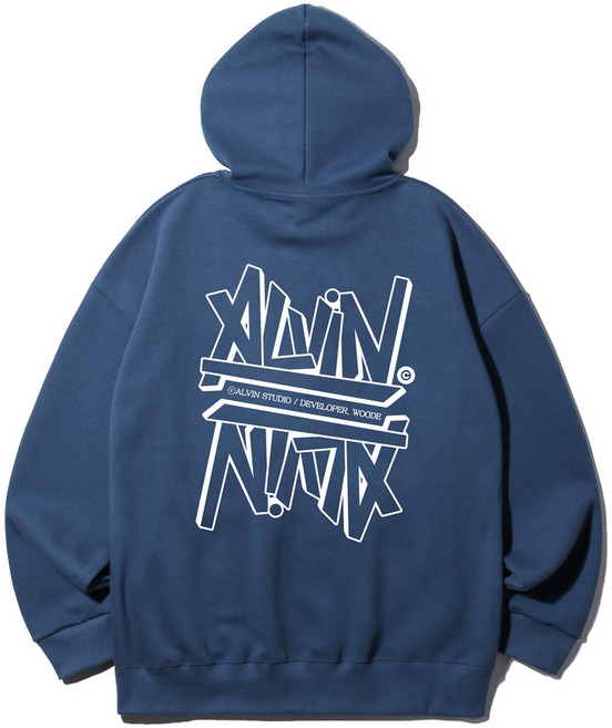 ALVINCLO 男女通用 街頭寬鬆連帽T恤 AVH758