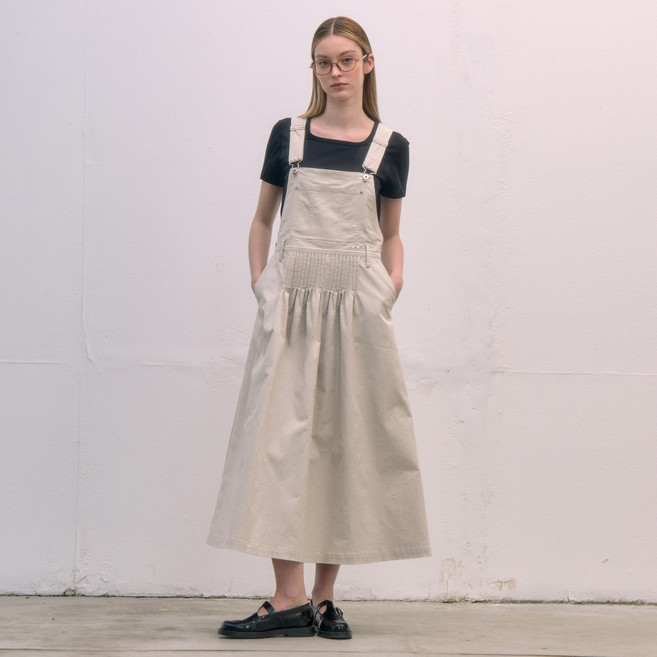 쥬시쥬디 여성용 코튼 오버롤 핀턱 원피스 JZOP020A