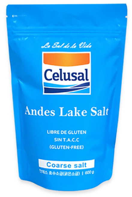 셀루살 안데스호수 굵은소금 지퍼백, 600g, 1개