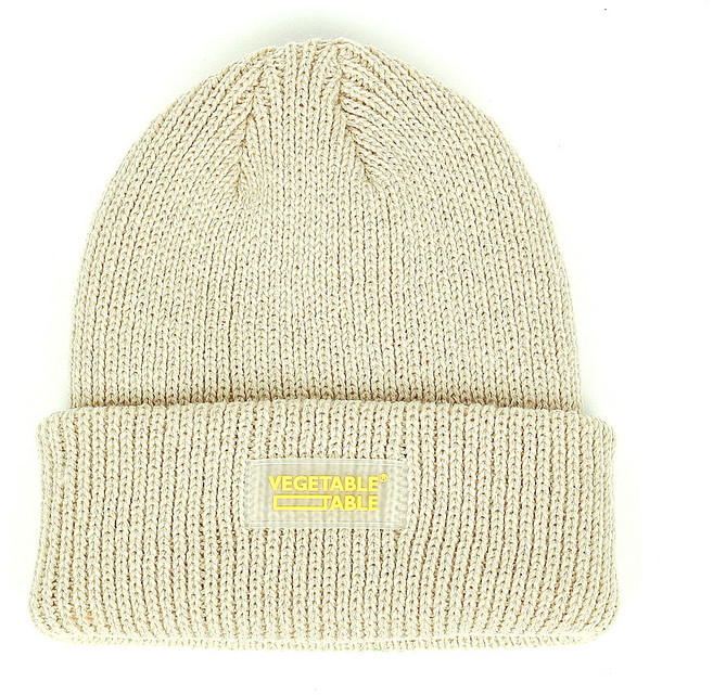 베지터블테이블 니트 로프 패턴 숏 프렌치 비니 모자