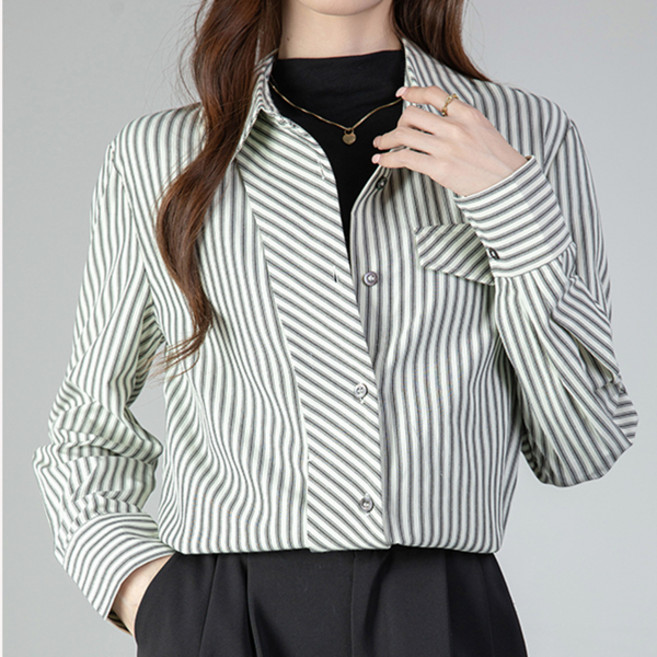 LUNA GIRL 女款Perryhilly條紋襯衫 L26SPST011513