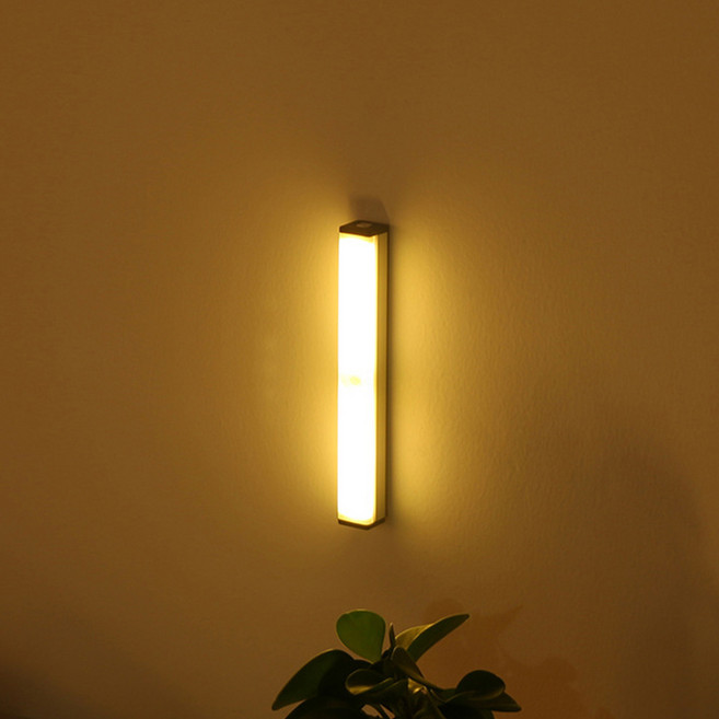 LED 충전식 간접 무선 붙이는 조명 센서등 무드등 현관 화장실, 웜옐로우, 1개