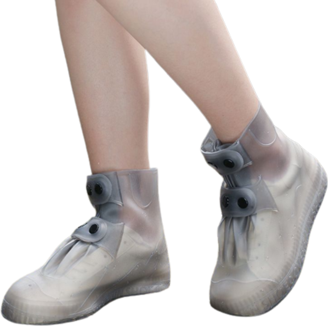 하이퍼 신발 방수 커버 레인슈즈, 투명그레이, 3XL(320mm), 1개