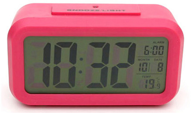 탁상 디지털 알람 시계, 핫핑크