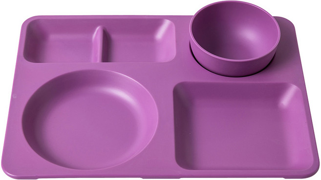 어웨이큰센스 더 주니어 식판세트, 라벤다 퍼플, 트레이 + 미니 볼, 1개
