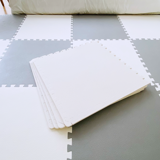 손할매 유아용 솔리드 퍼즐매트 대형, 아이보리, 4개