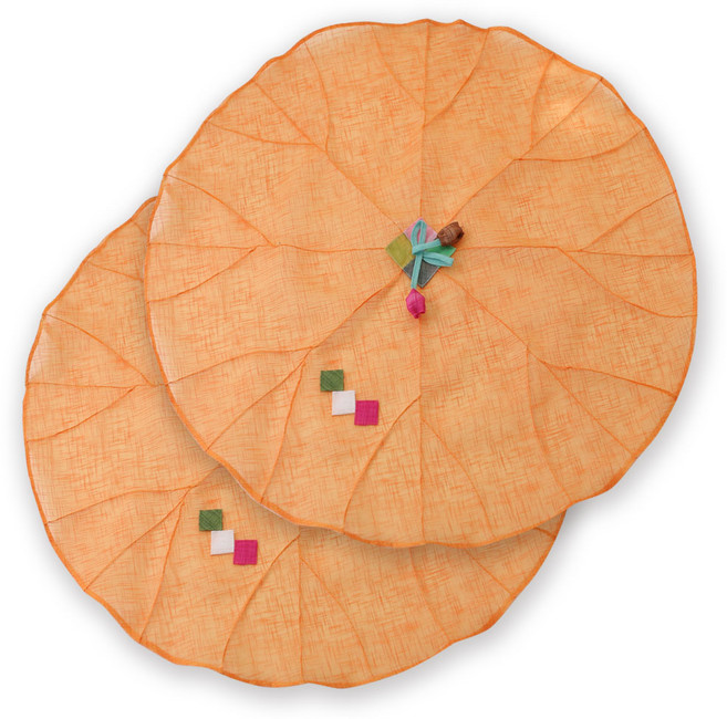 해피툴 모시조각 밥상보 오렌지, 2개