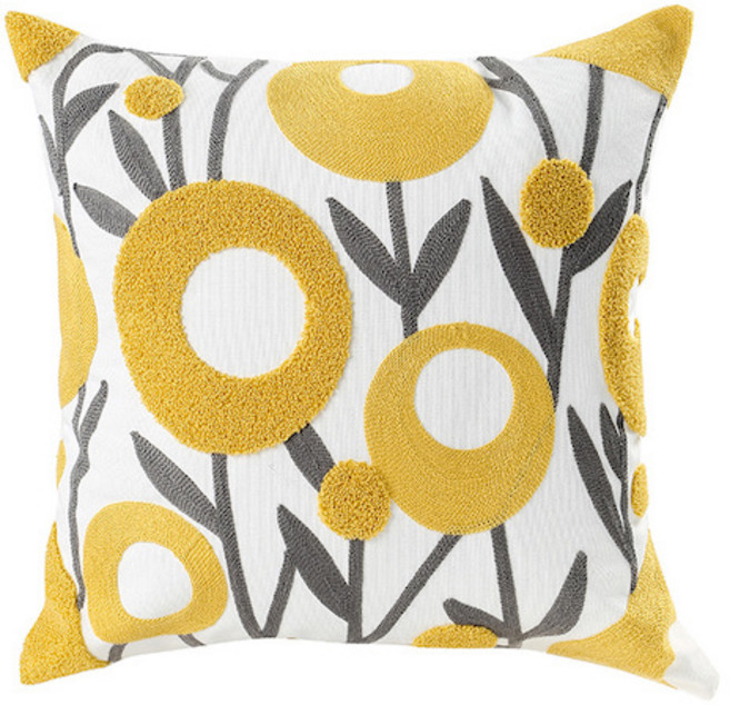 마켓감성 자수 스타일 쿠션커버