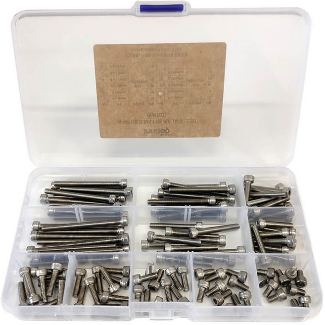 이노공구 육각 렌치 볼트 M4 11종 세트 유두 스텐 W102, 110개