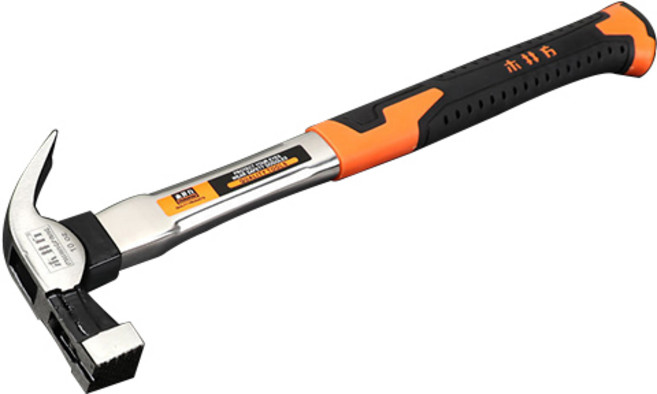 다용도 고탄소강 미끄럼 충격 방지 핸들 전문가용 망치, 1개, 사각톱니 300g 헤드