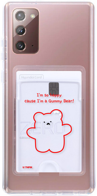 유스픽 곰돌레인저 카드 포켓 젤하드 휴대폰 케이스