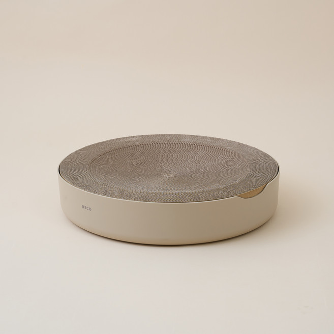 Natural Core 自然核心 貓咪 NECO 圓形貓抓板, 1個, 摩卡米色