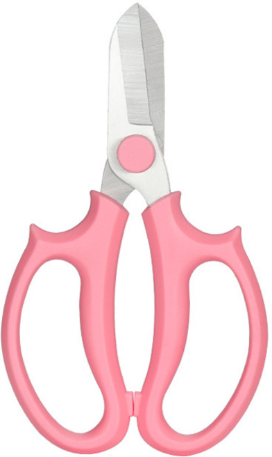 오렌지닷컴 정원 꽃꽂이 화훼 전지 꽃 가위 핑크, 1개