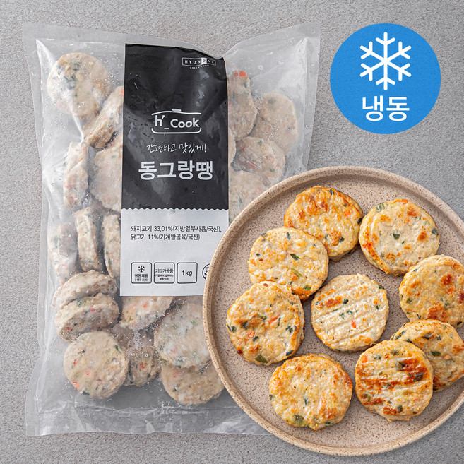 에이치쿡 동그랑땡 (냉동), 1kg, 1개
