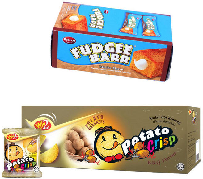 포테이토 크리스프 바베큐맛 과자 15g x 60p + 퍼지바 42g x 12p 세트, 과자 15g x 60p + 퍼지바 모카 42g x 12p, 1세트