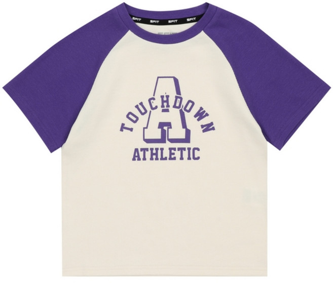 에스핏 래글런 그래픽 라운드 티셔츠