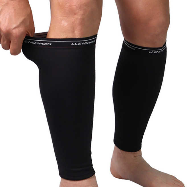 원아더 방한 다리 토시 2p, 블랙, 1세트