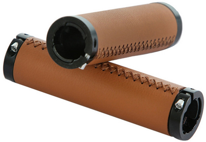 애몰라이트 자전거 바엔드 핸들 그립 7 좌우세트 일자, 갈색, 1세트