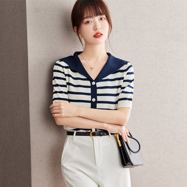 Lunagirl 女款 Doven 水手領針織衫 L24SMKN031401