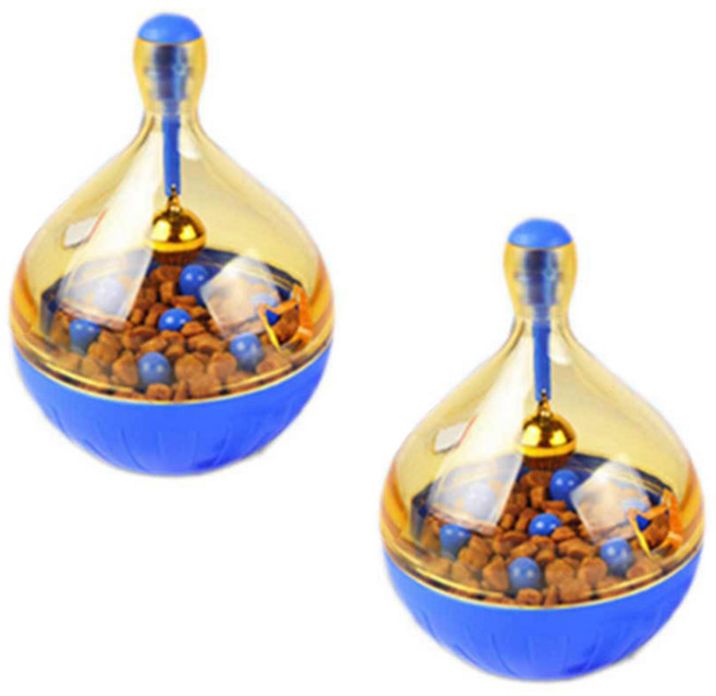 바른펫 오뚜기 IQ 스낵볼 고양이 장난감, 블루, 2개