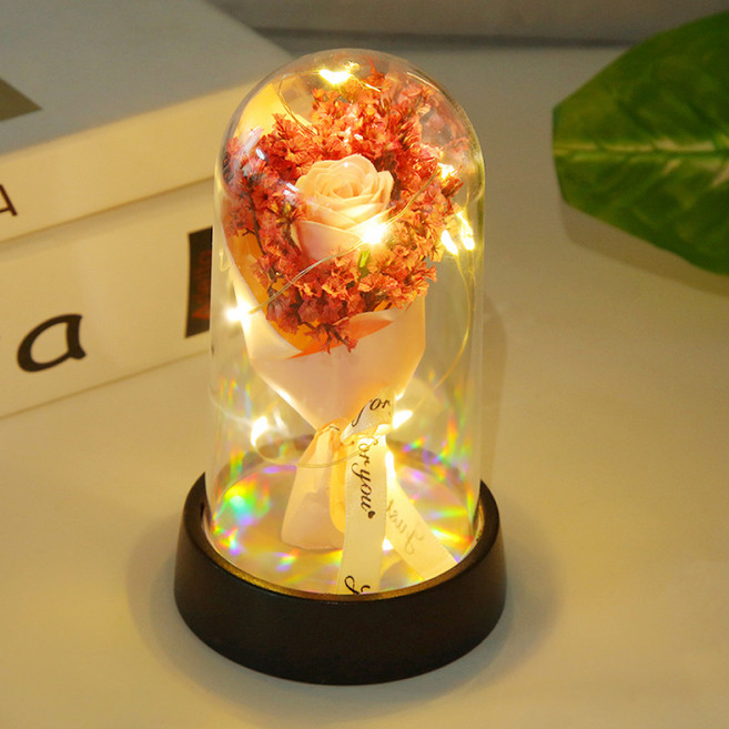 유리돔 로즈 무드등, 핑크